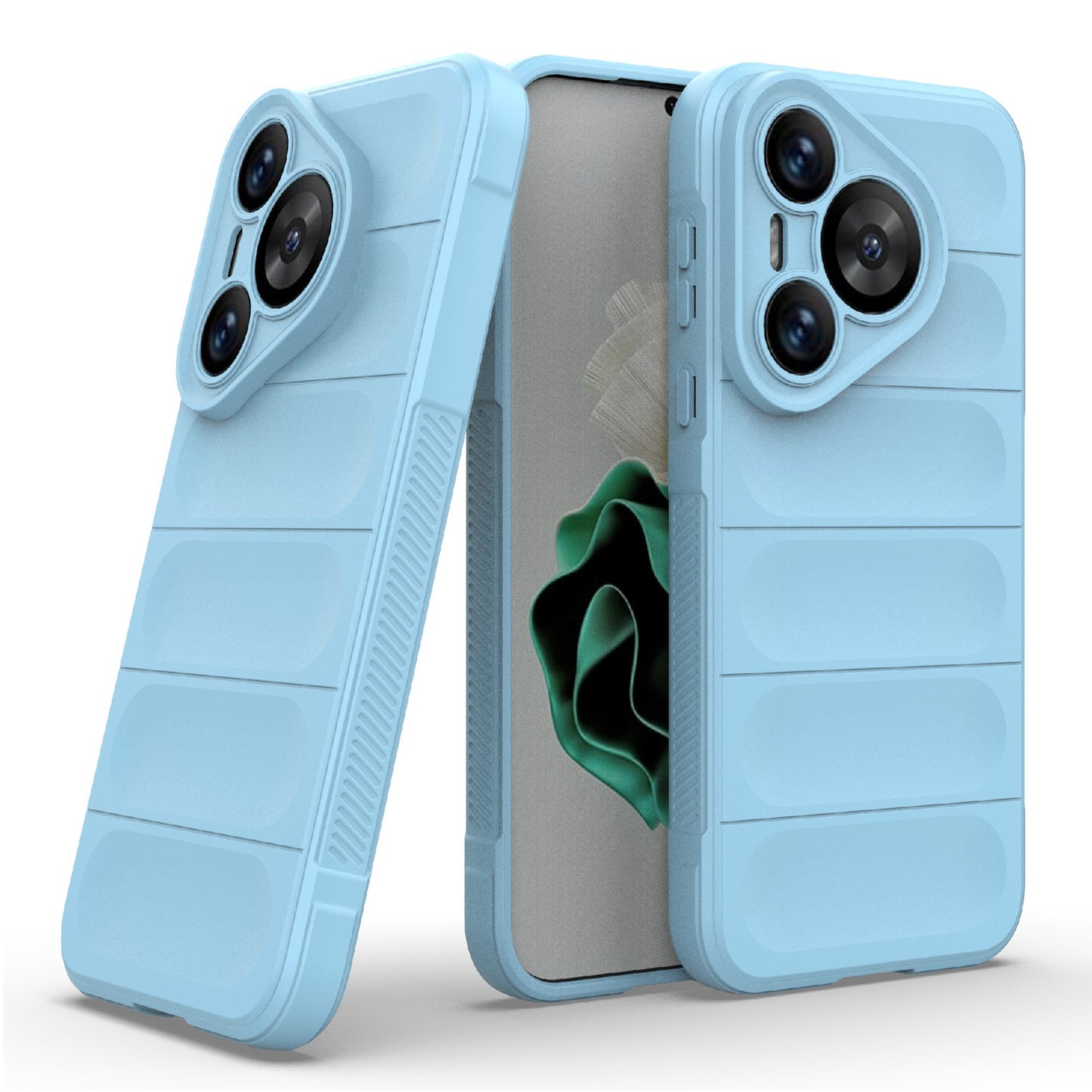 For Huawei Pura 70 Case Shock Absorption Soft TPU Phone Cover - Baby Blue