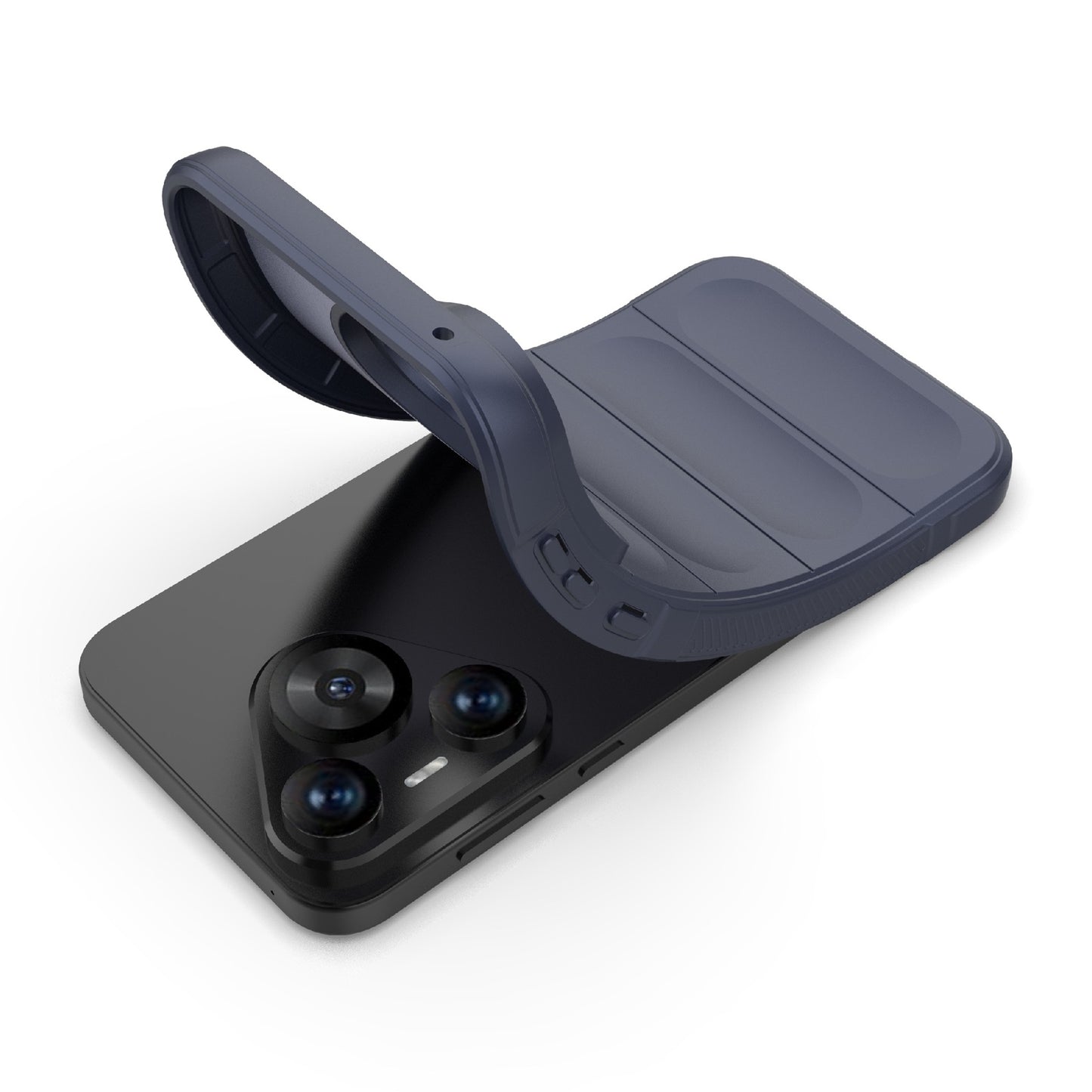 For Huawei Pura 70 Case Shock Absorption Soft TPU Phone Cover - Dark Blue