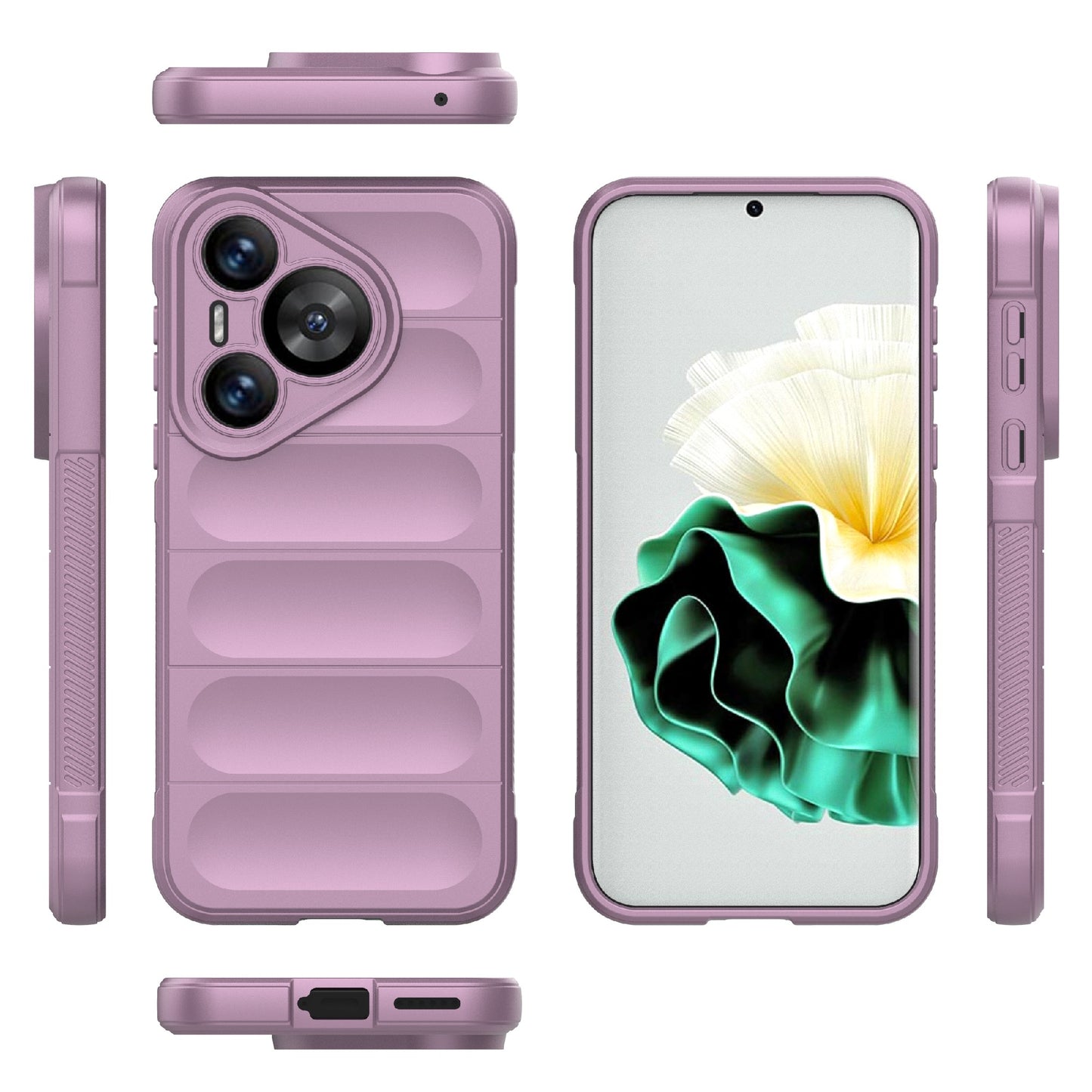 For Huawei Pura 70 Case Shock Absorption Soft TPU Phone Cover - Light Purple