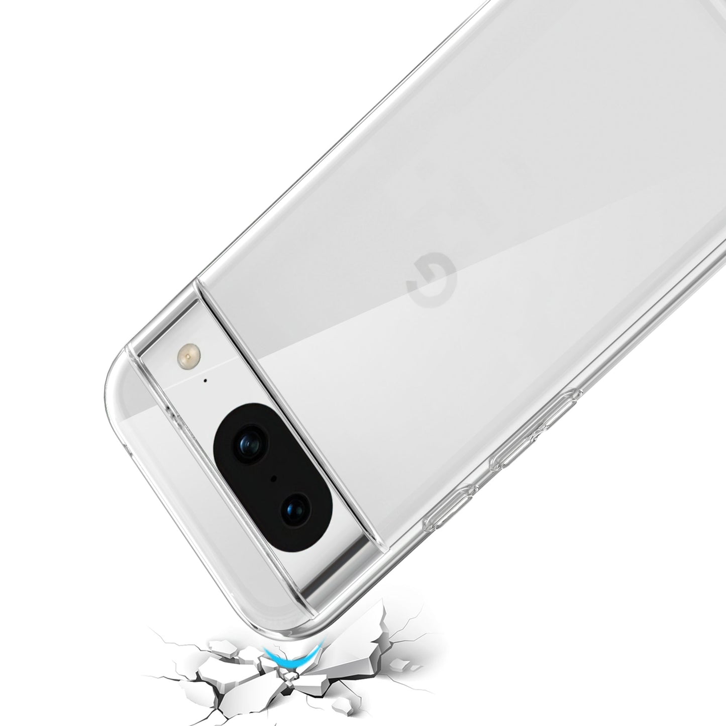 For Google Pixel 8a Case Anti-Fingerprint High Transparency TPU Phone Cover