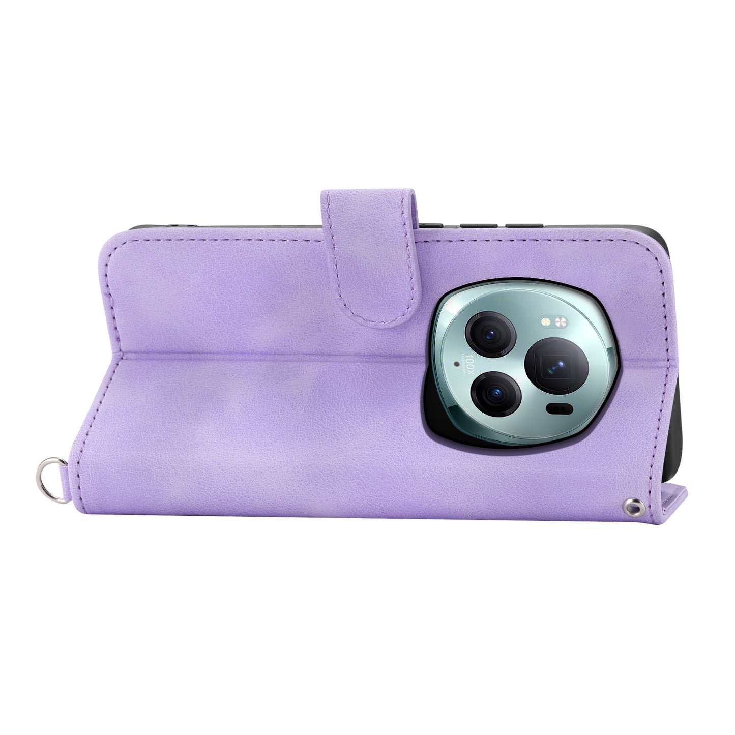 For Honor Magic6 Pro 5G Wallet Case Flower Pattern PU Leather Crossbody Phone Cover - Light Purple