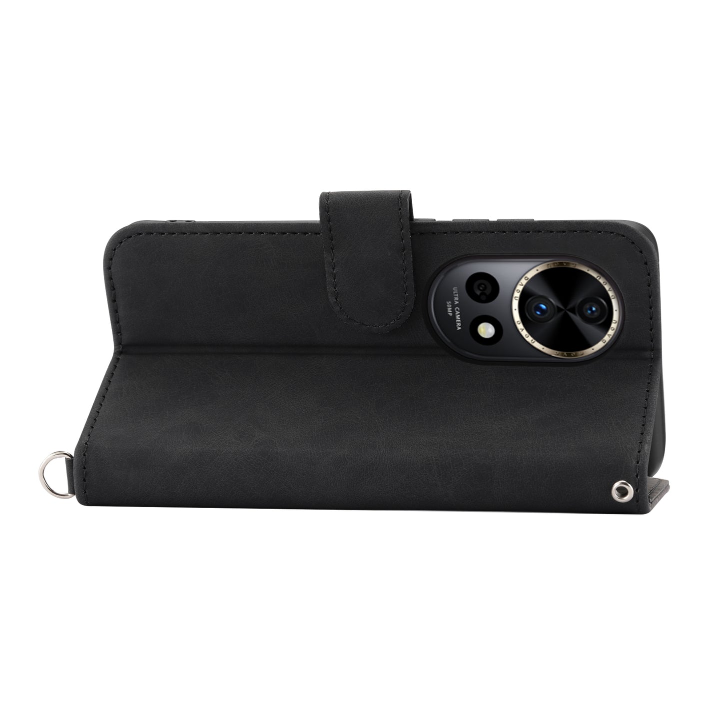 For Huawei nova 12 Pro 5G / nova 12 Ultra 5G Case Flower Wallet Leather Cover Mobile Accessories Wholesale Supplier - Black