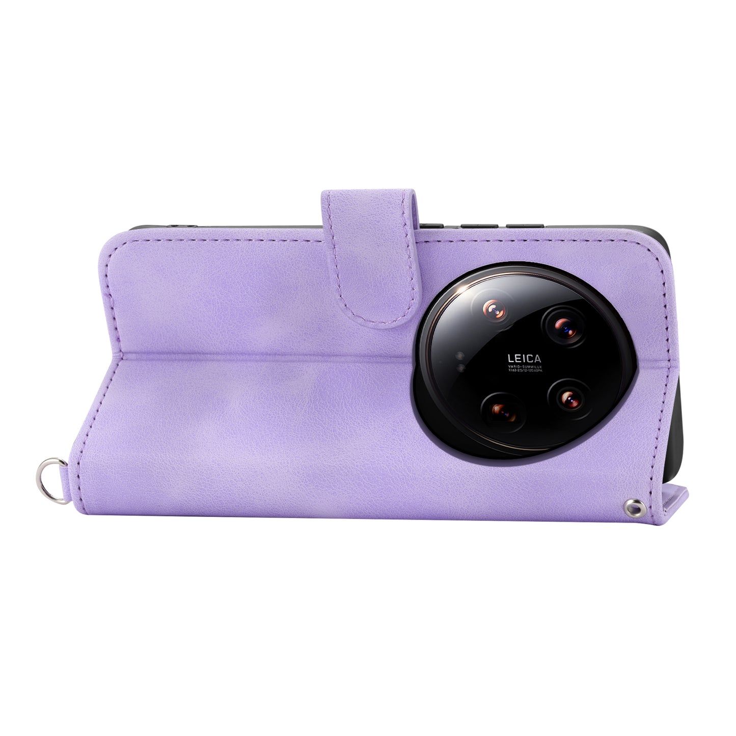 For Xiaomi 14 Ultra Leather Case Stand Wallet Mobile Phone Cover Wholesale - Light Purple