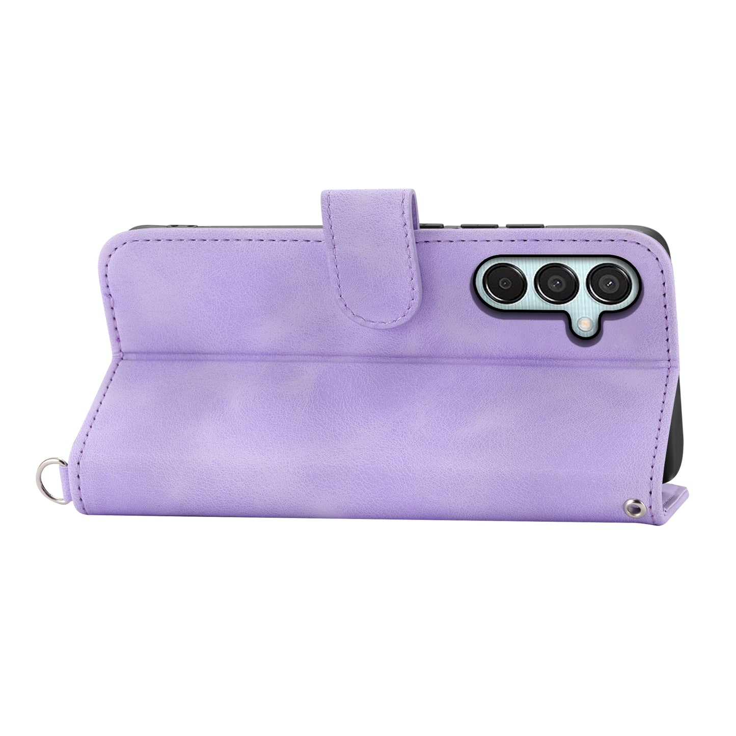 For Samsung Galaxy M15 5G / F15 5G Leather Case Flower Mobile Phone Cover Wholesale - Light Purple