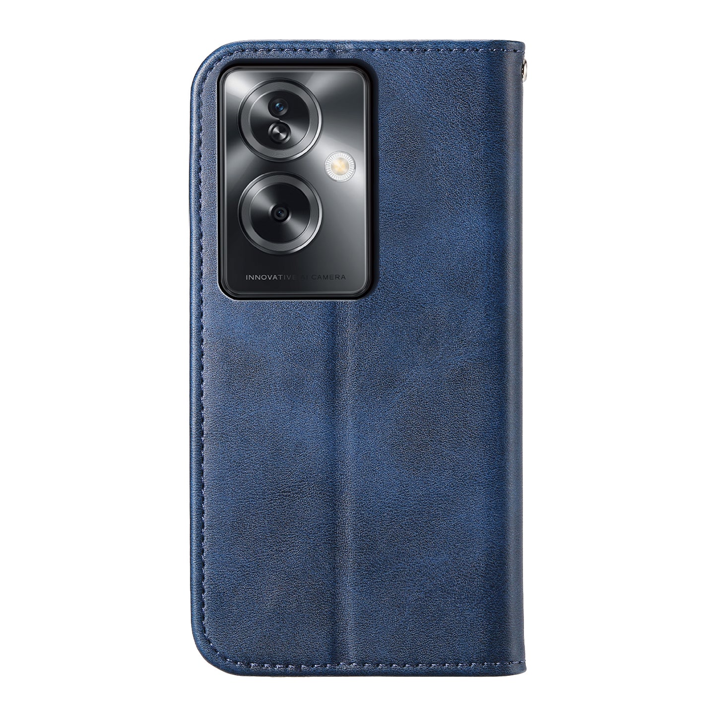 For Oppo A2 5G Case PU Leather Rhombus Imprinted Pattern Wallet Phone Cover - Blue