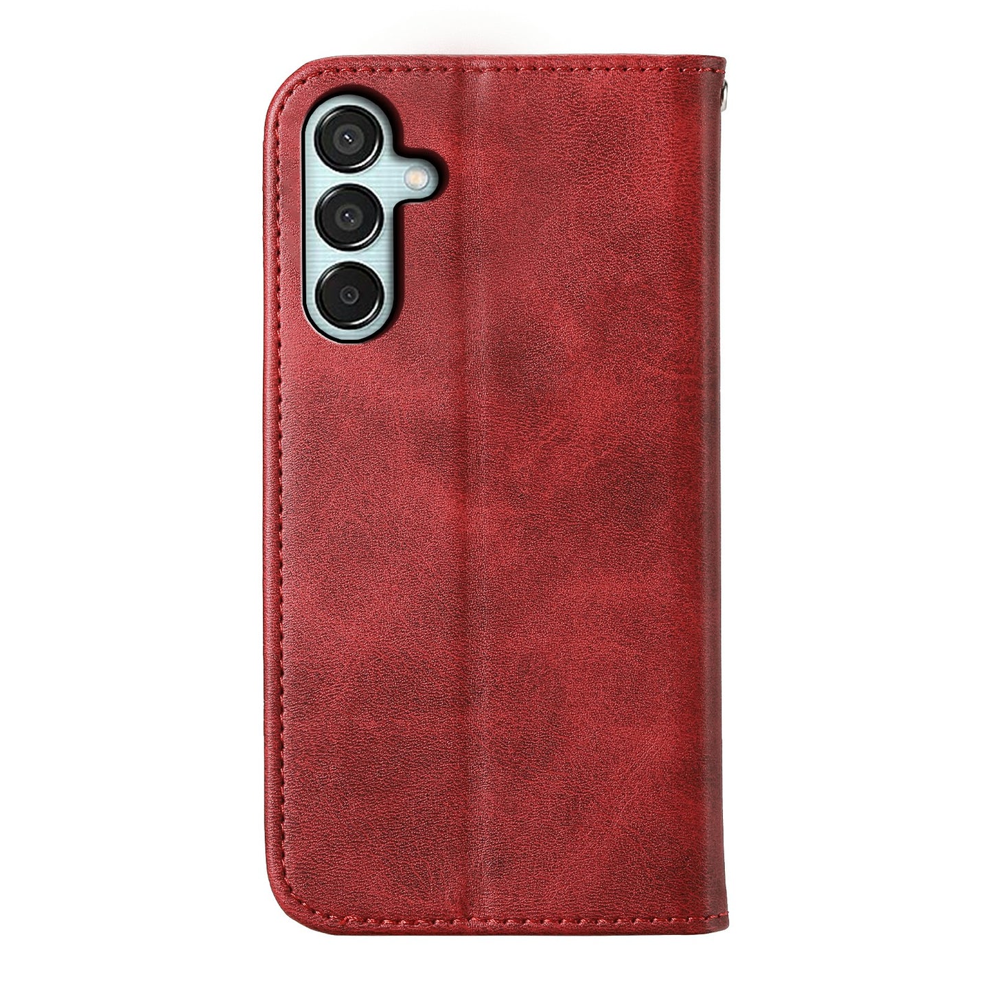 For Samsung Galaxy M15 5G / F15 5G Wholesale Phone Case PU Leather Rhombus Imprinted Pattern Wallet Cover - Red