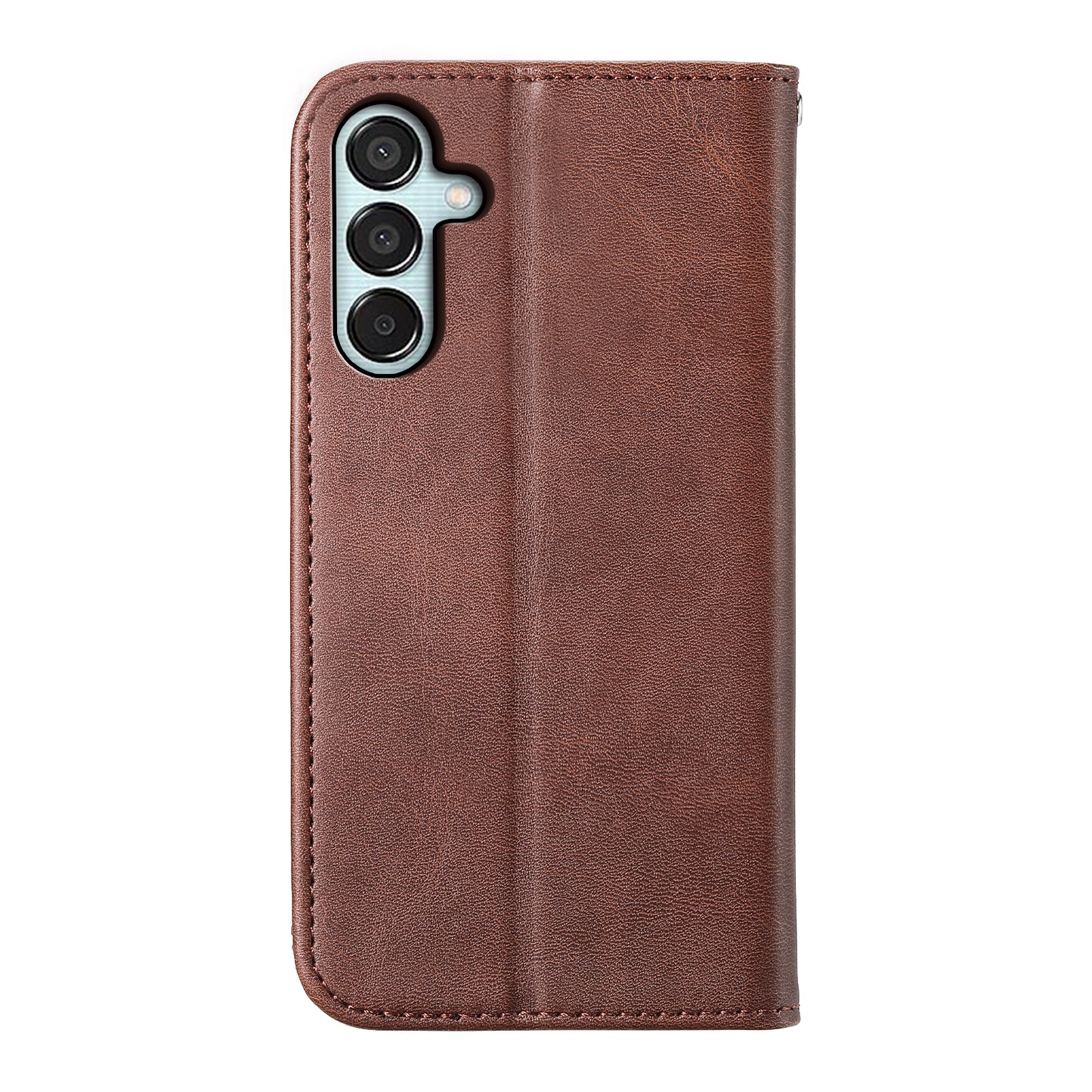 For Samsung Galaxy M15 5G / F15 5G Wholesale Phone Case PU Leather Rhombus Imprinted Pattern Wallet Cover - Brown