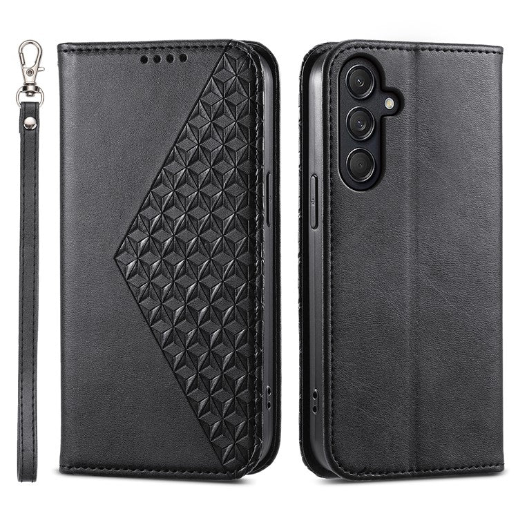 For Samsung Galaxy M55 5G / C55 5G / F55 5G Case PU Leather Wallet Phone Cover Mobile Accessories Wholesale - Black
