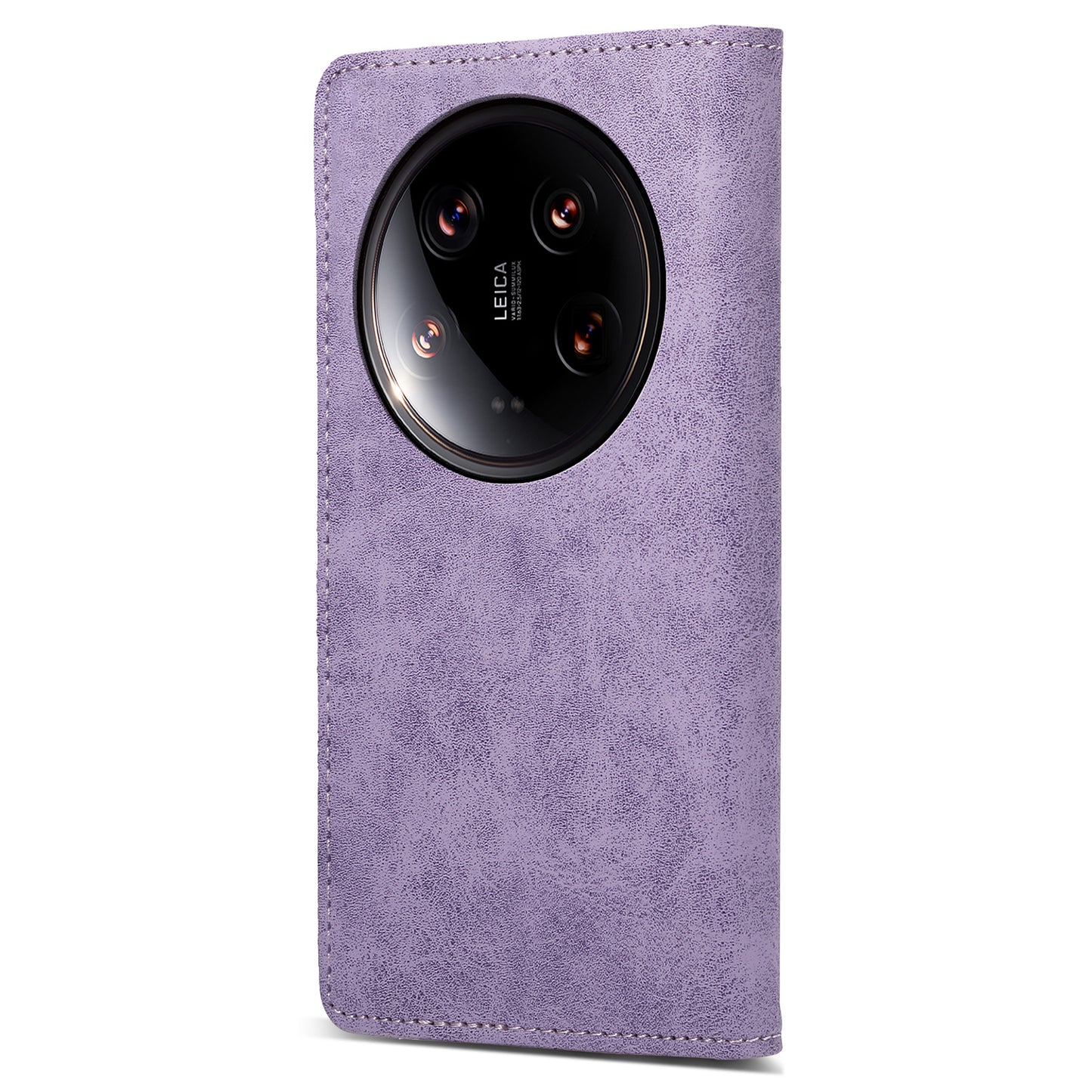 DF-05 For Xiaomi 14 Ultra Case Shockproof PU Leather Business Phone Cover with Stand Function - Purple