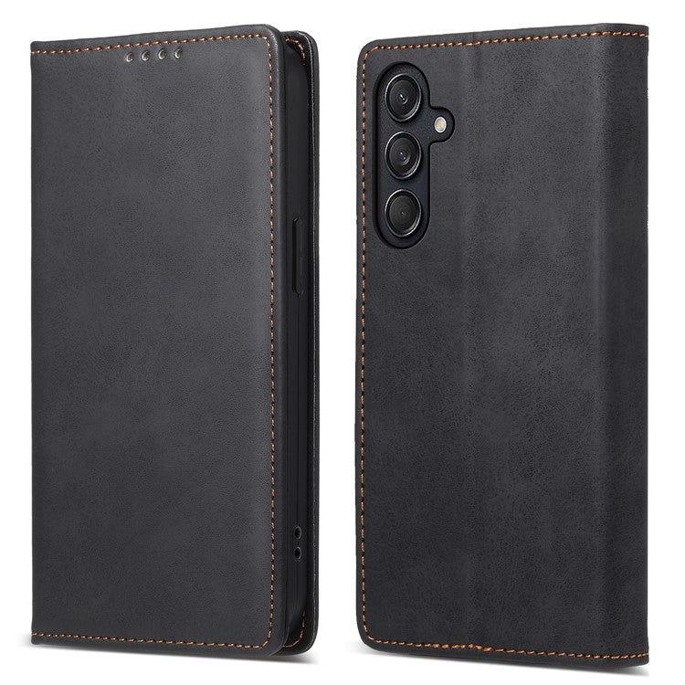 DF-05 For Samsung Galaxy M55 5G / C55 5G / F55 5G Case RFID Blocking Magnetic Closure Leather Phone Cover - Black