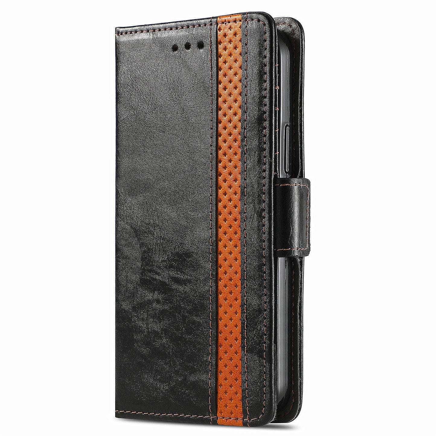 CASENEO 002 Series For Oppo Reno11 5G (Global) Wallet Case Design Splicing Leather Smart Phone Cover - Black