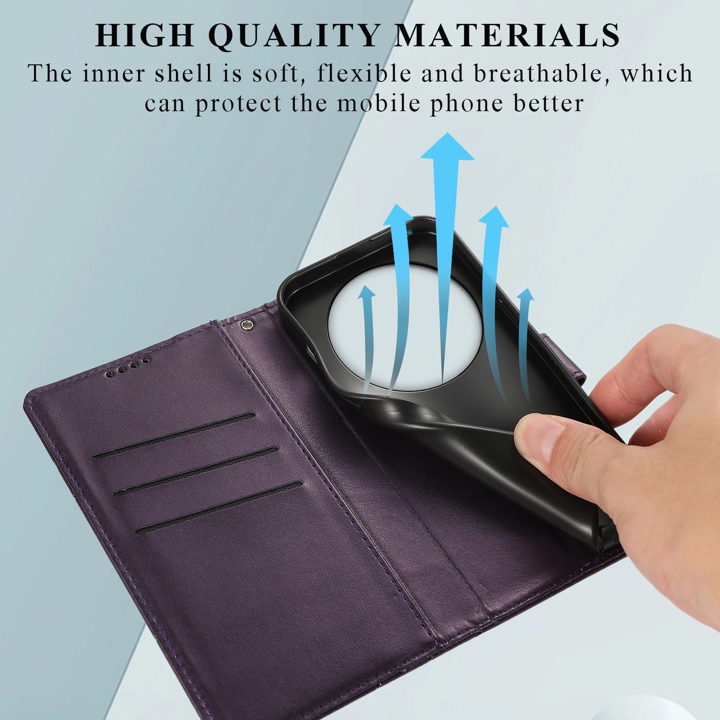 DF-06 For Xiaomi 14 Ultra Case Line Imprinted Leather Phone Cases Wholesale - Purple