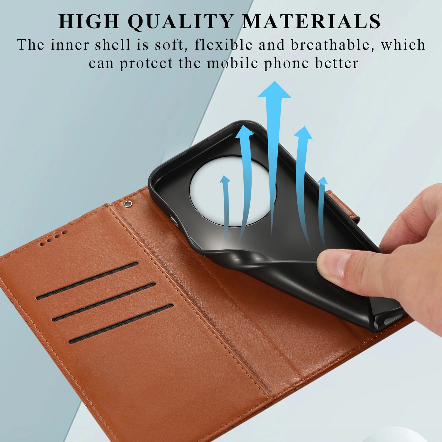 DF-06 For Realme 12+ 5G / Narzo 70 Pro 5G Case Line Imprint Wallet Cover Wholesale Cell Phone Accessories - Brown