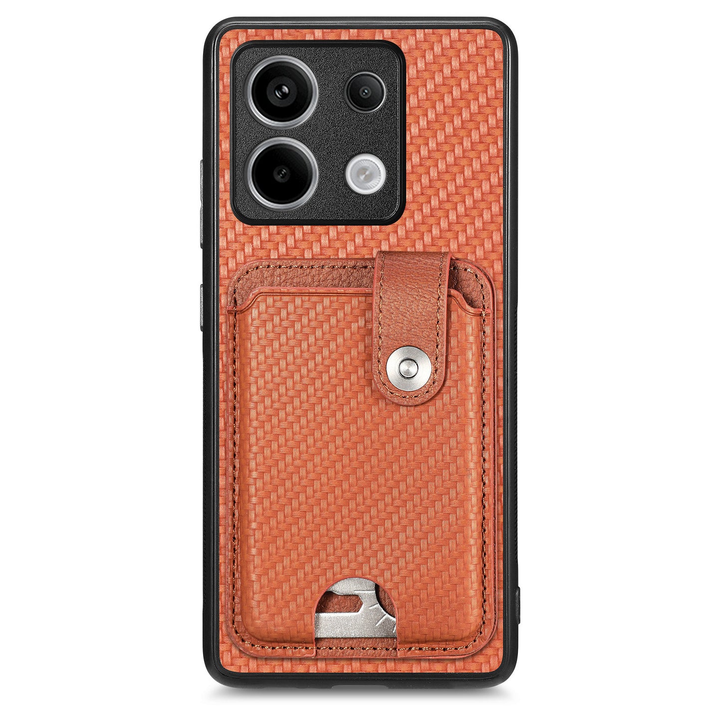 C1-06 For Xiaomi Redmi Note 13 Pro 5G / Poco X6 5G Case Leather+TPU+PC Phone Cover with Card Knife Tool - Brown
