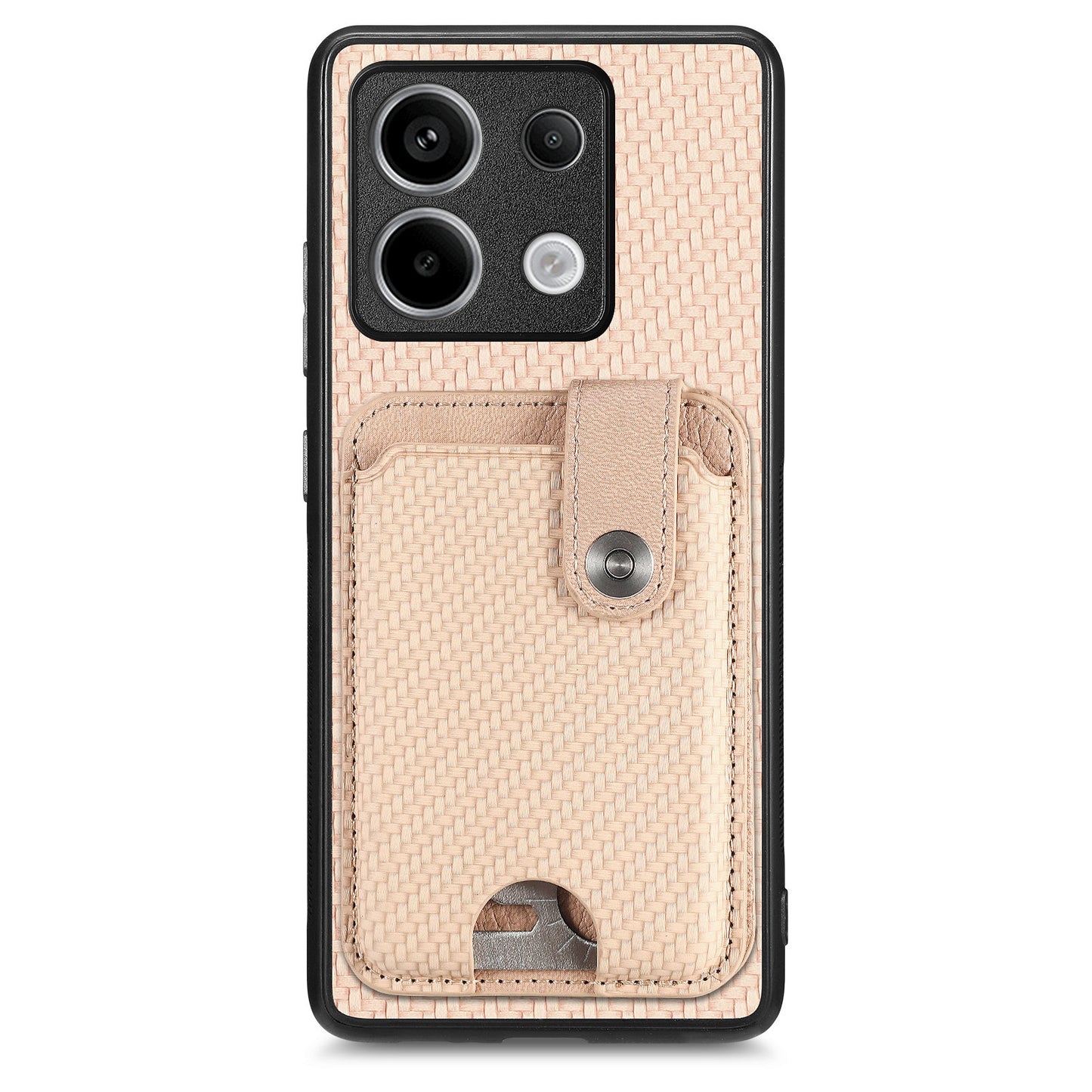 C1-06 For Xiaomi Redmi Note 13 Pro 5G / Poco X6 5G Case Leather+TPU+PC Phone Cover with Card Knife Tool - Khaki