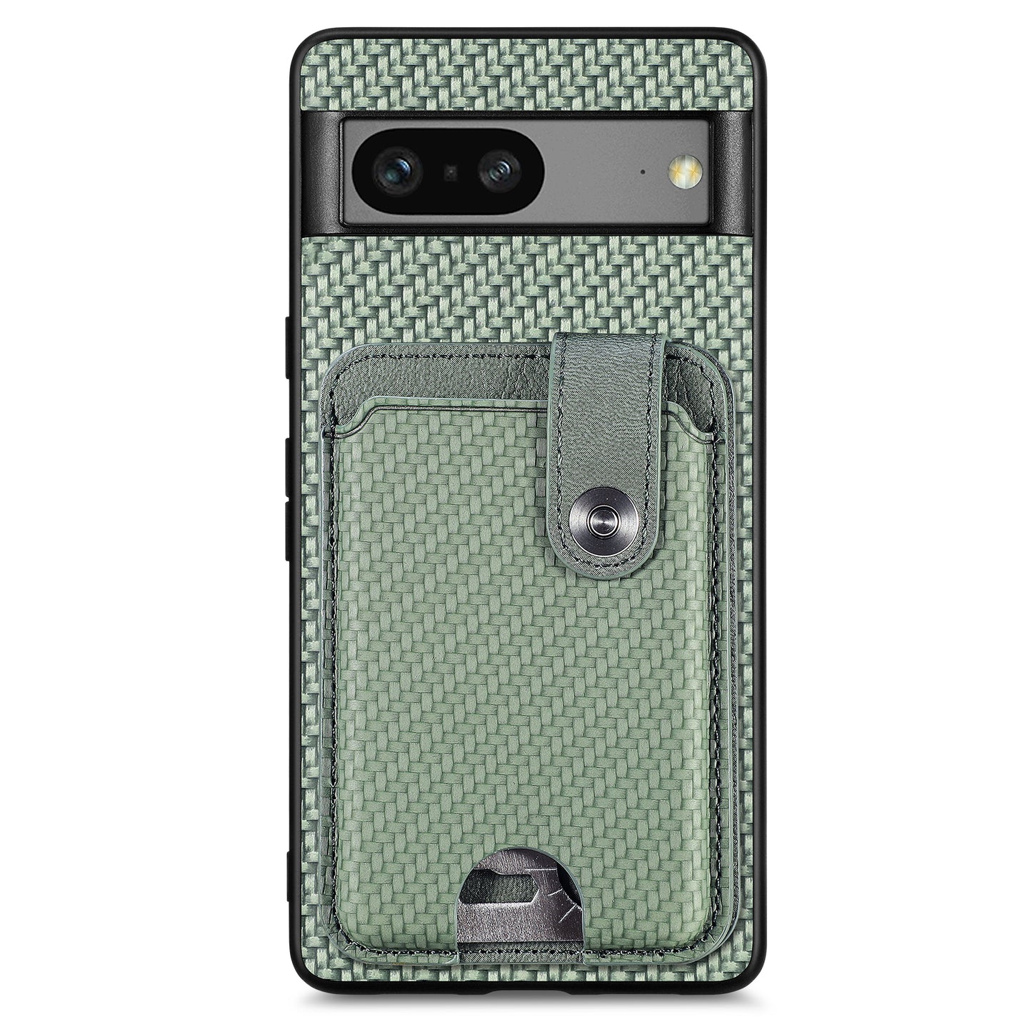 C1-06 For Google Pixel 7a Case Card Holder Drop-proof Phone Cover with Card Knife Tool - Green