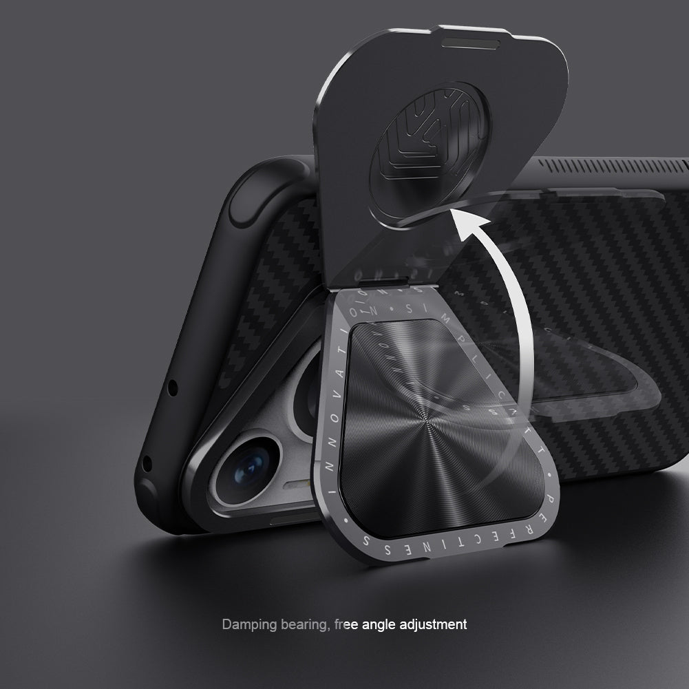 NILLKIN Carboprof Case for Huawei Pura 70 Pro / a 70 Pro+ Case TPU+Aramid Fiber Phone Cover with Lens Lid Kickstand