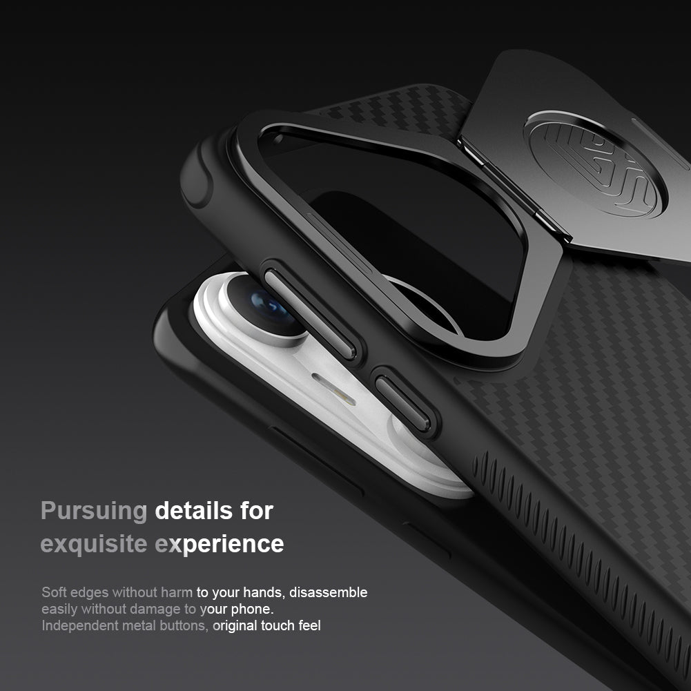 NILLKIN Carboprof Case for Huawei Pura 70 Pro / a 70 Pro+ Case TPU+Aramid Fiber Phone Cover with Lens Lid Kickstand