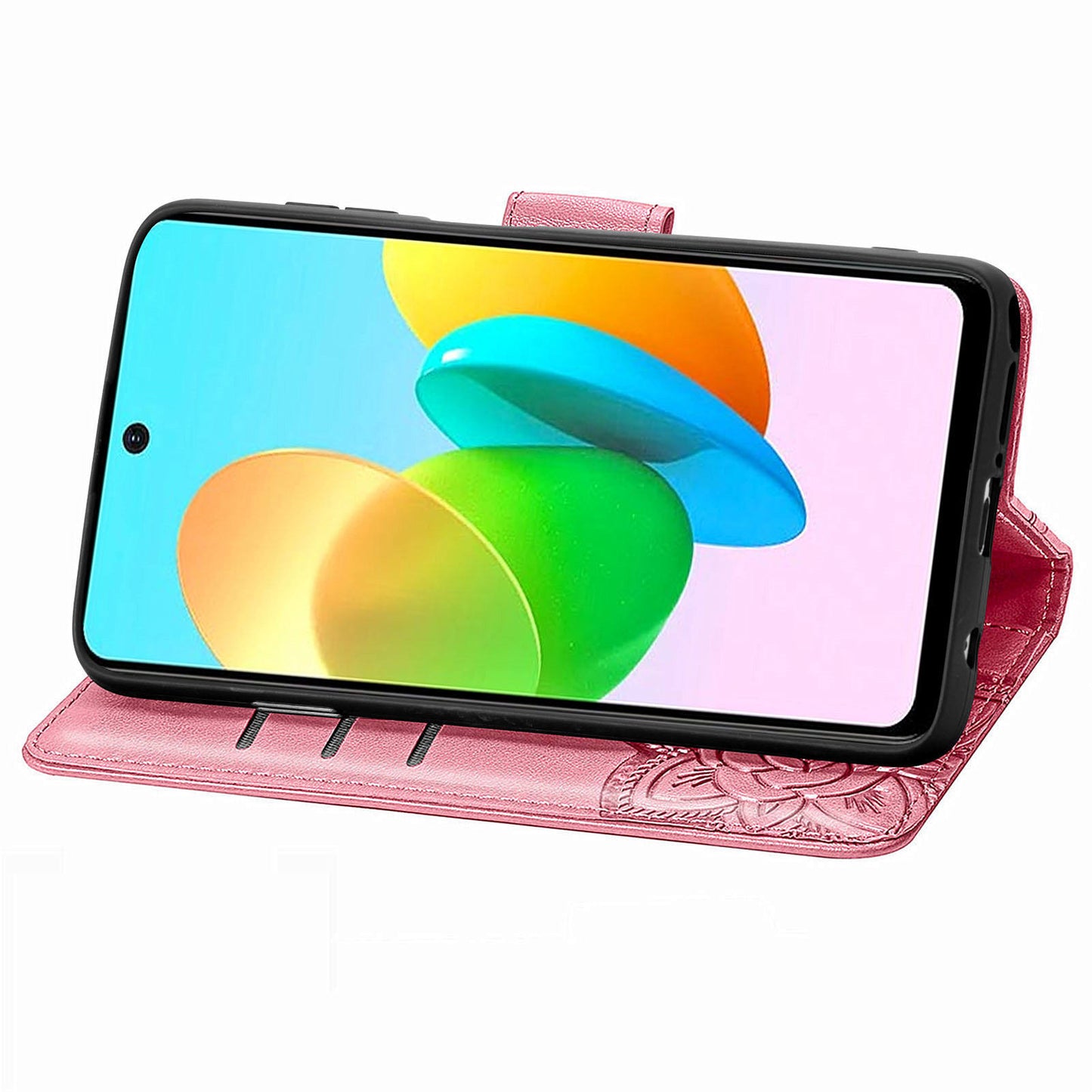 For Transsion Tecno Spark 20C Case Butterfly Imprinted PU Leather Stand Phone Cover Online Shopping Wholesale - Pink