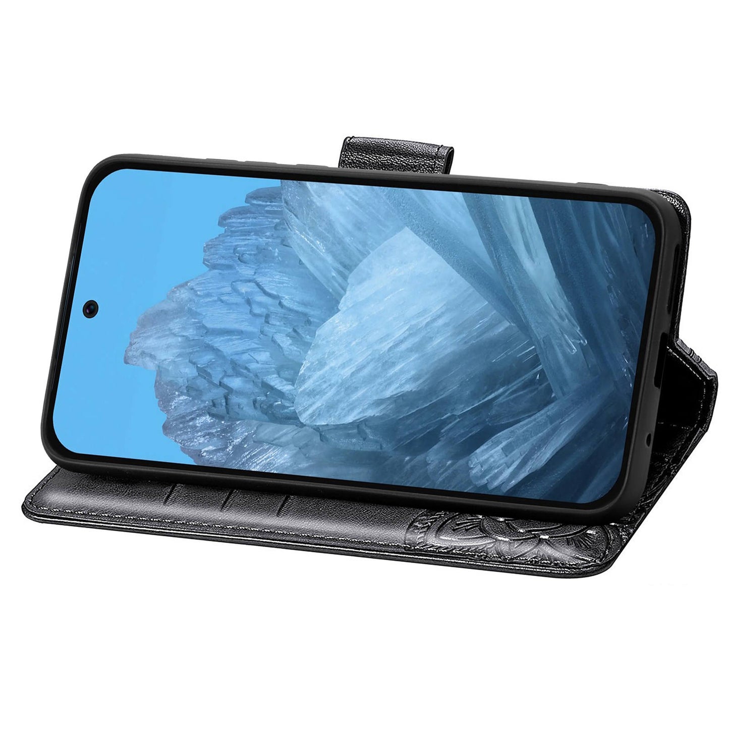 For Google Pixel 9 Pro Case Butterfly PU Leather Stand Card Holders Phone Cover Wholesale Online Stores - Black