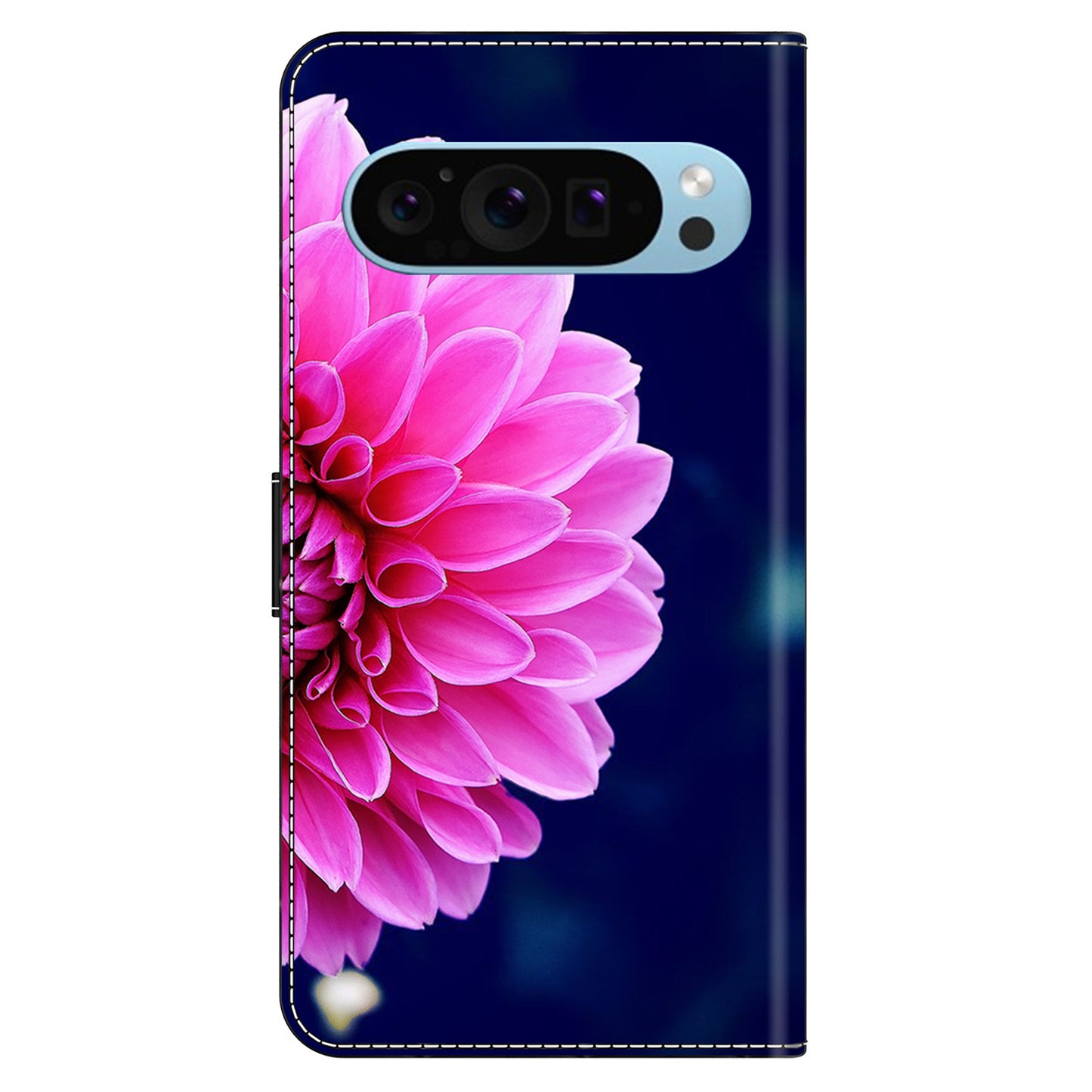 For Google Pixel 9 Case Card Holder 3D Pattern PU Leather Protective Phone Cover - Pink Flowers