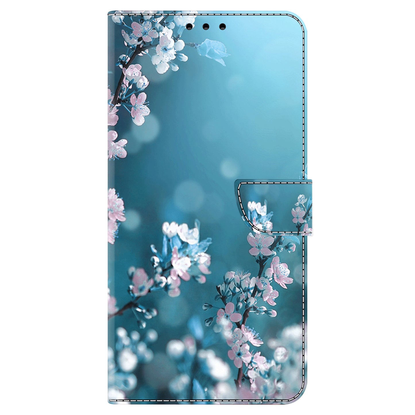 For Google Pixel 9 Case Card Holder 3D Pattern PU Leather Protective Phone Cover - Plum Blossoms