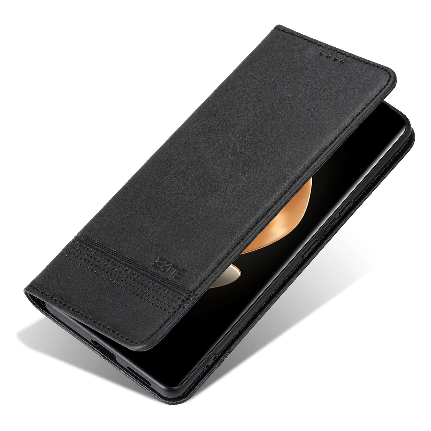 AZNS For Oppo Reno11 5G (Global) Case PU Leather Flip Stand Wallet Phone Cover - Black