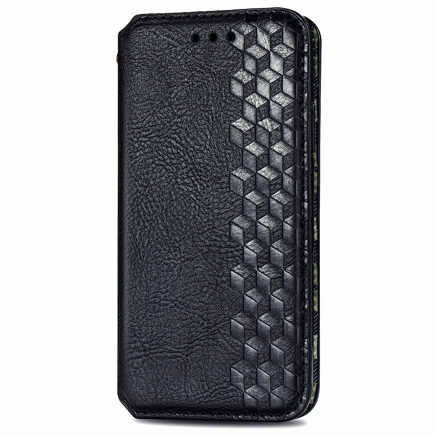 For Motorola Edge 40 Neo 5G Wallet Case Rhombus Leather Flip Cover Wholesale Cell Phone Accessories - Black