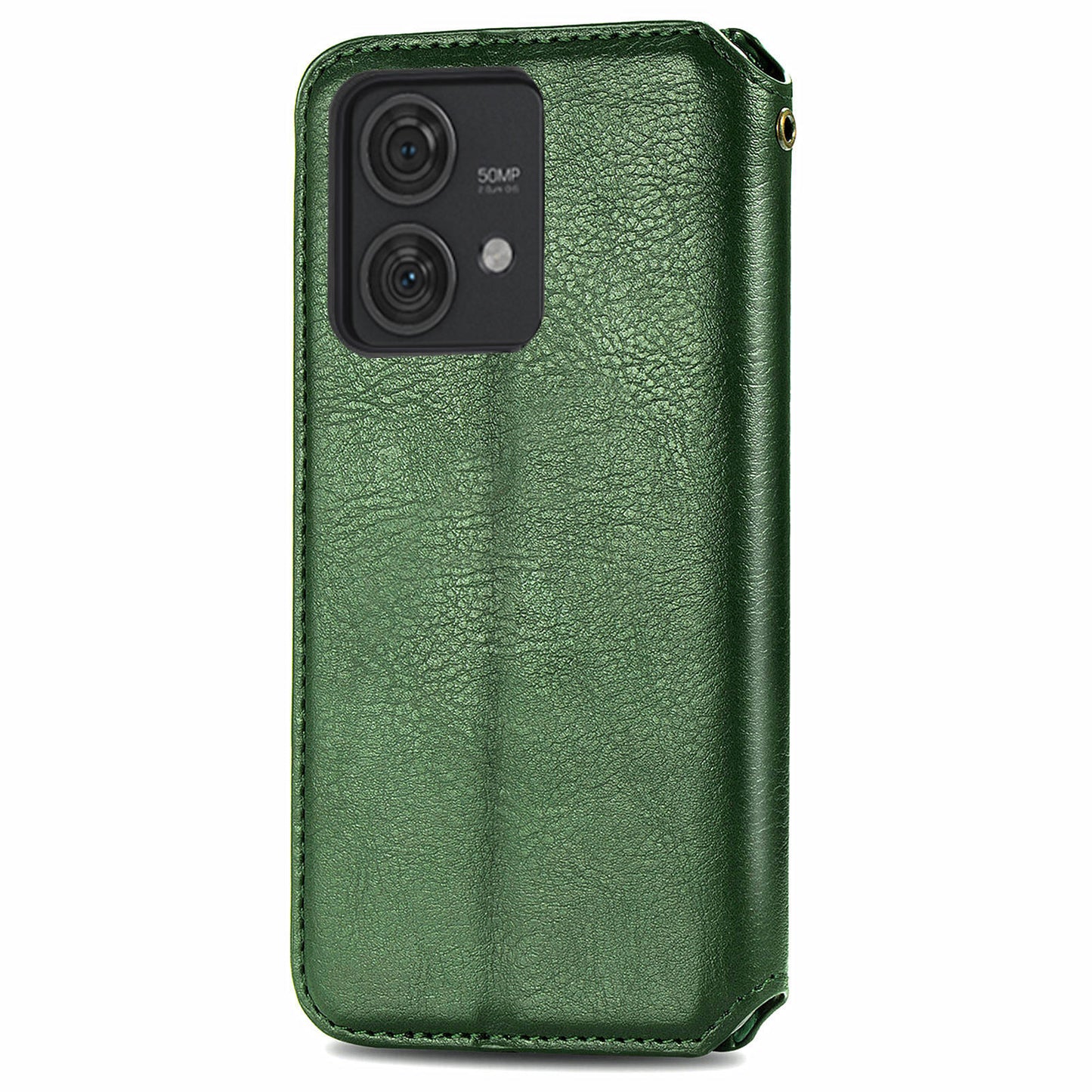 For Motorola Edge 40 Neo 5G Wallet Case Rhombus Leather Flip Cover Wholesale Cell Phone Accessories - Green