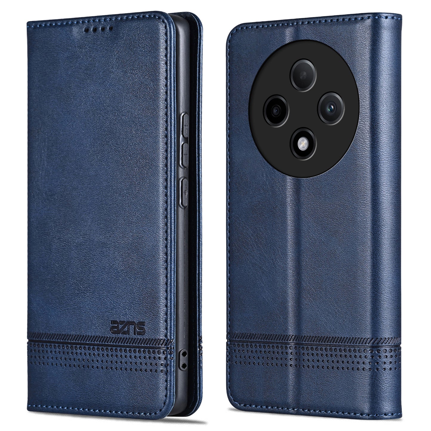 AZNS For Oppo A3 Pro 5G Case PU Leather Flip Stand Wallet Phone Cover - Blue
