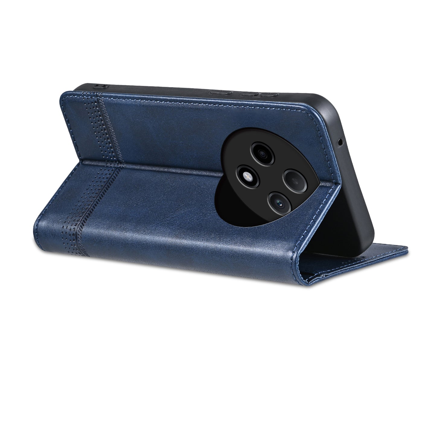 AZNS For Oppo A3 Pro 5G Case PU Leather Flip Stand Wallet Phone Cover - Blue