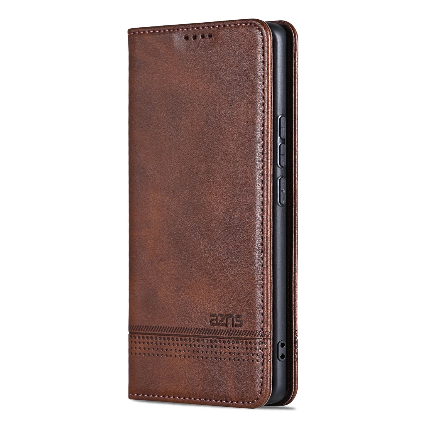 AZNS For Oppo Reno11 F 5G Case PU Leather Flip Stand Wallet Phone Cover - Coffee