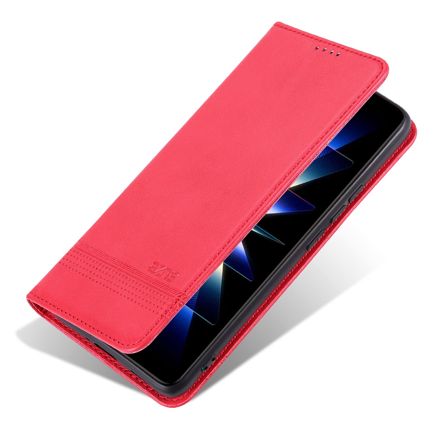 AZNS For Oppo Reno11 F 5G Case PU Leather Flip Stand Wallet Phone Cover - Red