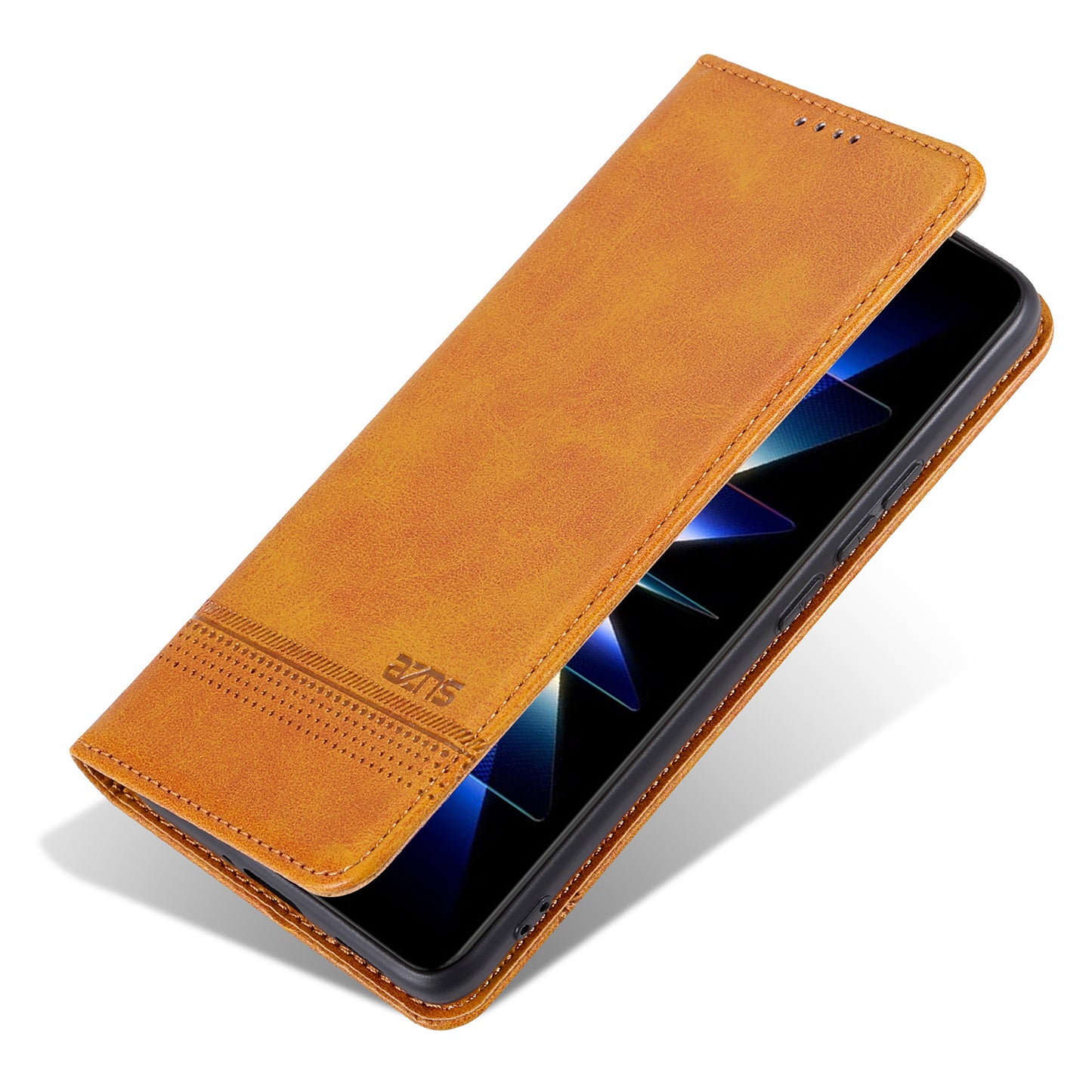 AZNS For Oppo Reno11 F 5G Case PU Leather Flip Stand Wallet Phone Cover - Brown