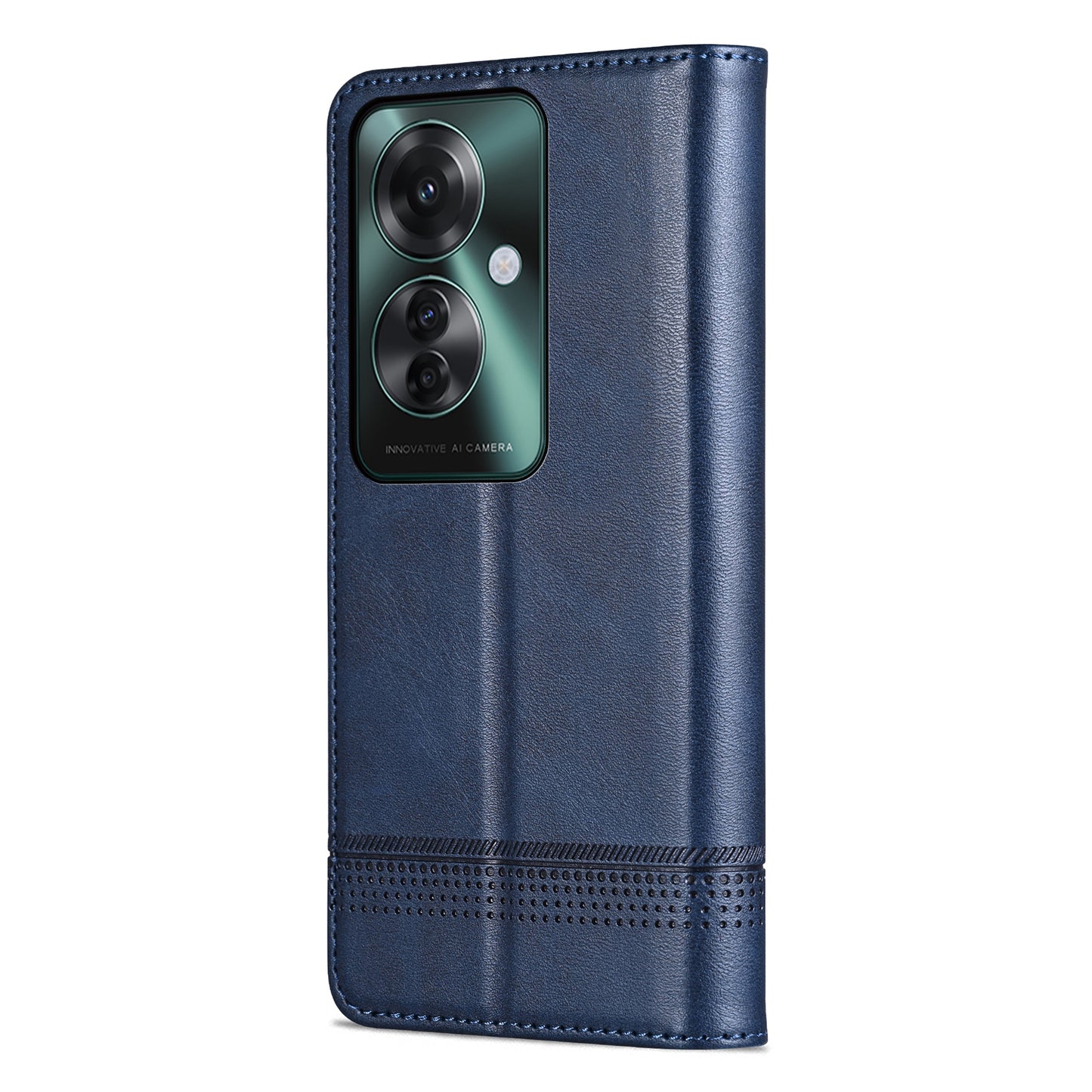 AZNS For Oppo Reno11 F 5G Case PU Leather Flip Stand Wallet Phone Cover - Blue