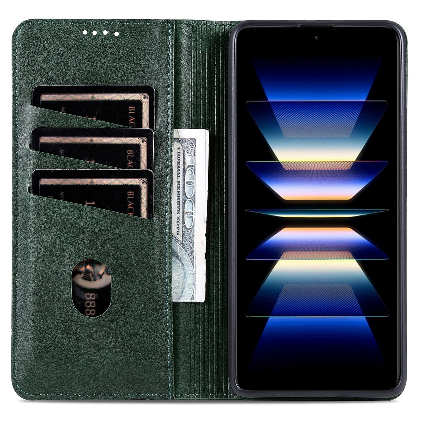 AZNS For Oppo Reno11 F 5G Case PU Leather Flip Stand Wallet Phone Cover - Green