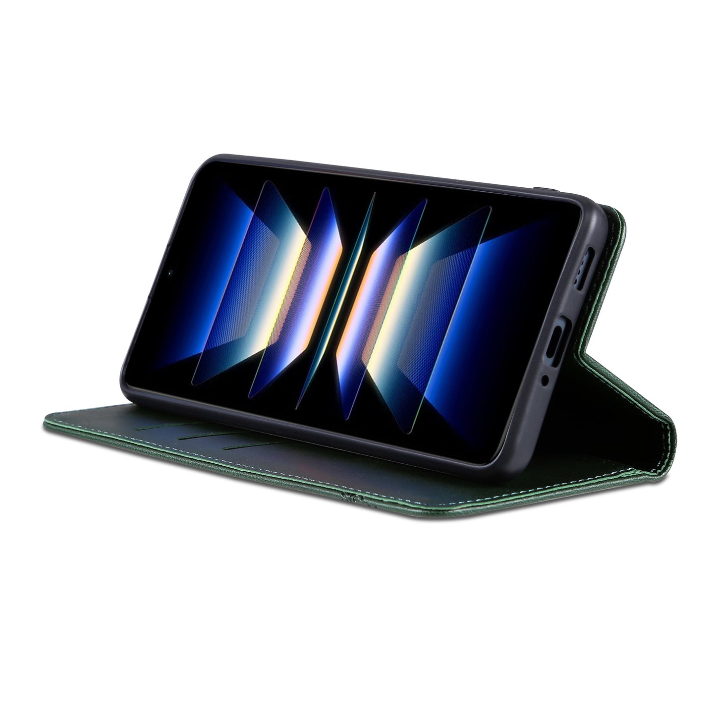 AZNS For Oppo Reno11 F 5G Case PU Leather Flip Stand Wallet Phone Cover - Green