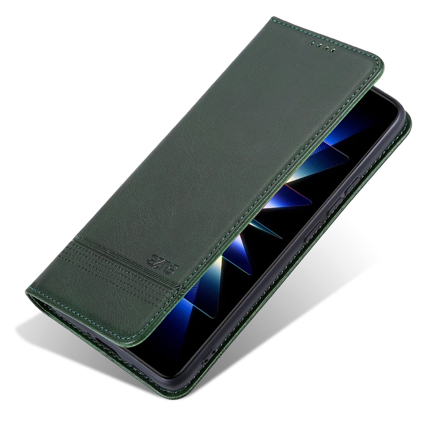 AZNS For Oppo Reno11 F 5G Case PU Leather Flip Stand Wallet Phone Cover - Green
