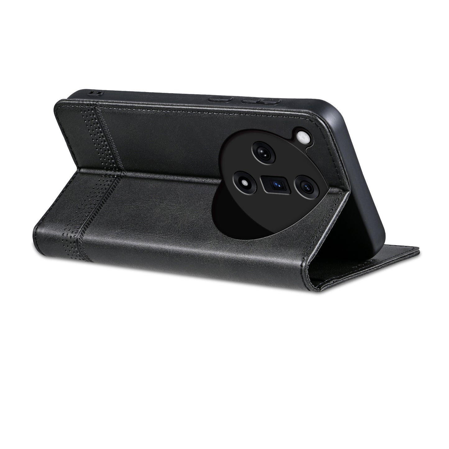 AZNS For Oppo Find X7 5G Leather Wallet Cover Mobile Phone Case Wholesale - Black