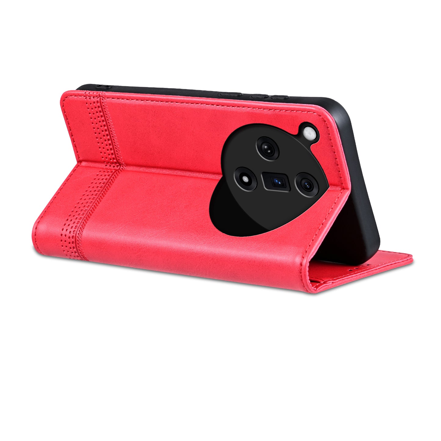 AZNS For Oppo Find X7 5G Leather Wallet Cover Mobile Phone Case Wholesale - Red