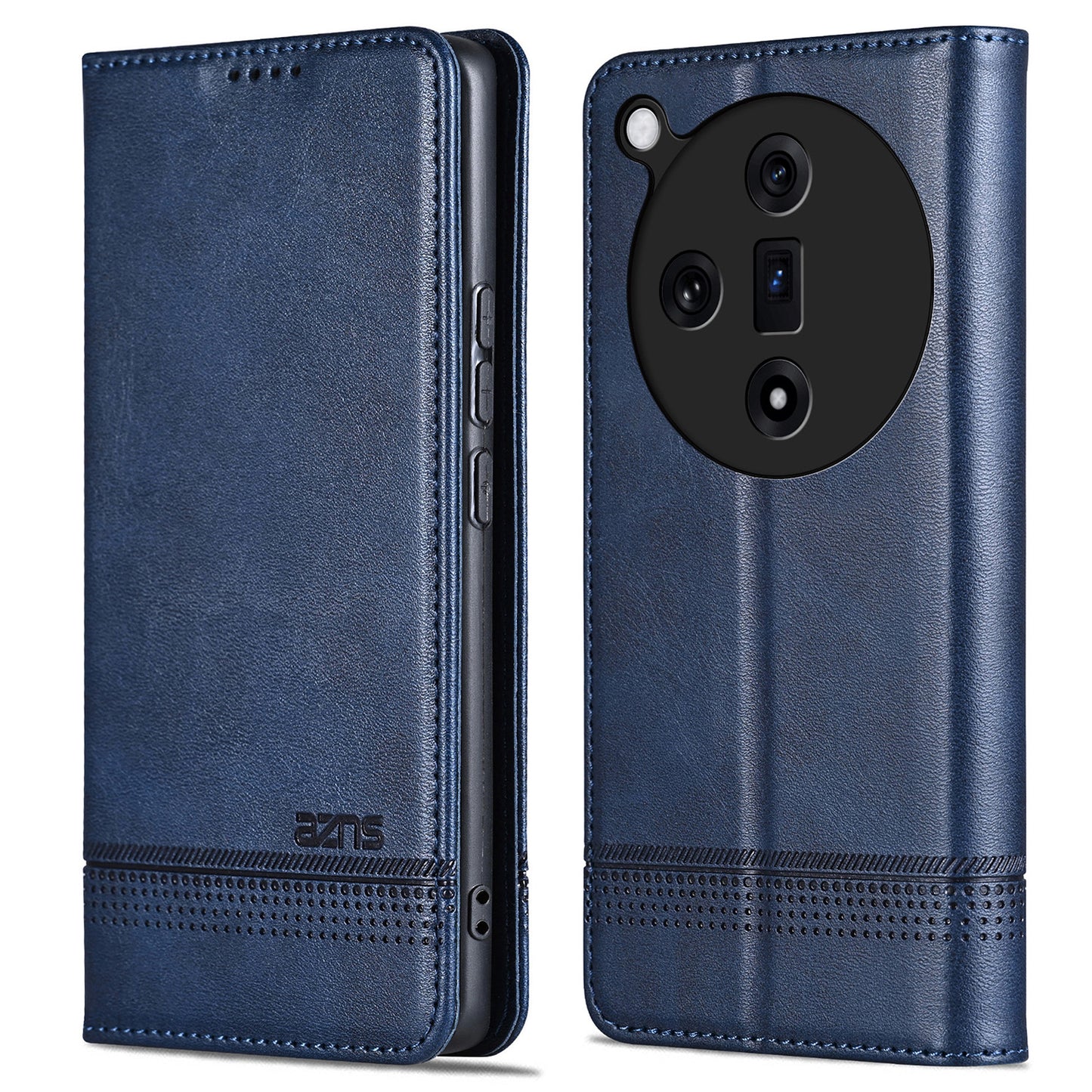 AZNS For Oppo Find X7 5G Leather Wallet Cover Mobile Phone Case Wholesale - Blue