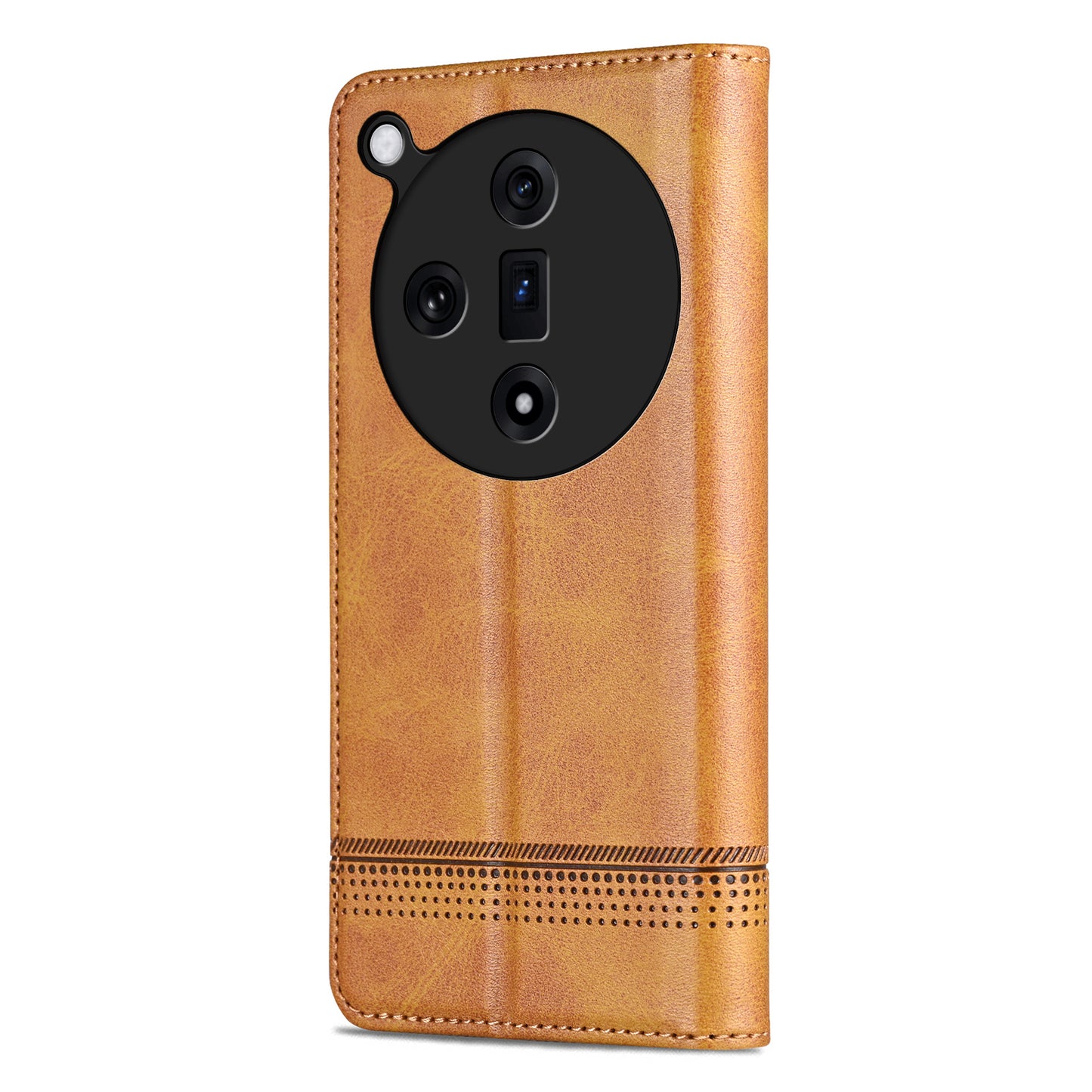 AZNS For Oppo Find X7 5G Leather Wallet Cover Mobile Phone Case Wholesale - Brown