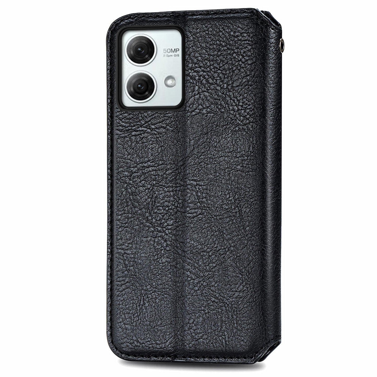 For Motorola Moto G84 5G Case Leather Wallet Cover Mobile Accessories Wholesale Suppliers - Black