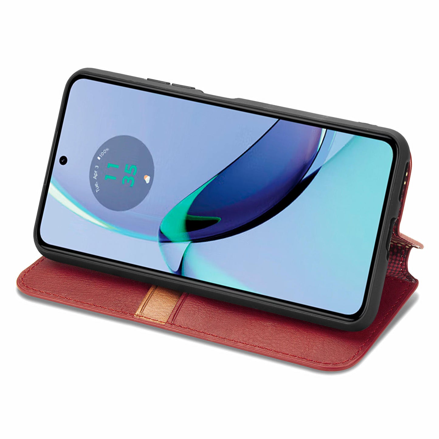 For Motorola Moto G84 5G Case Leather Wallet Cover Mobile Accessories Wholesale Suppliers - Red