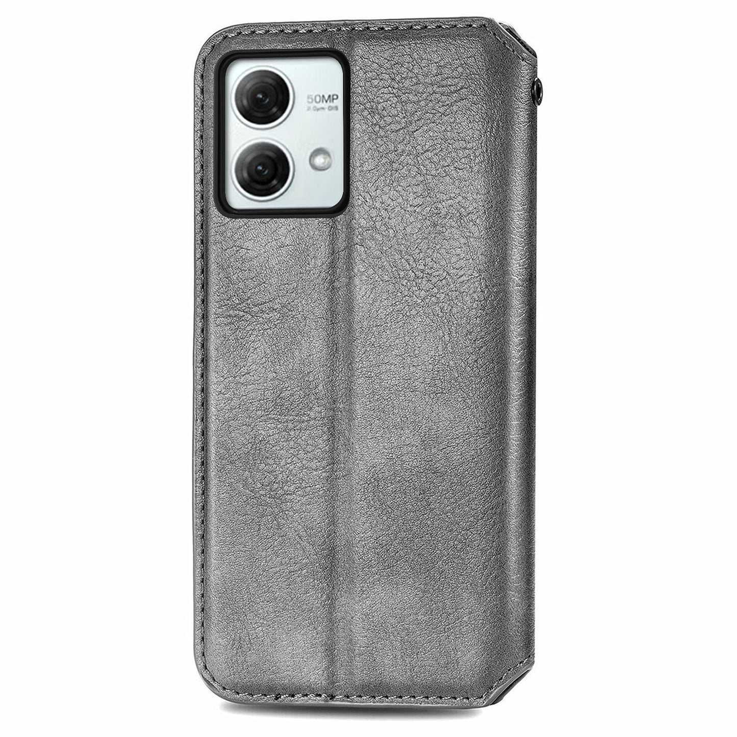 For Motorola Moto G84 5G Case Leather Wallet Cover Mobile Accessories Wholesale Suppliers - Grey