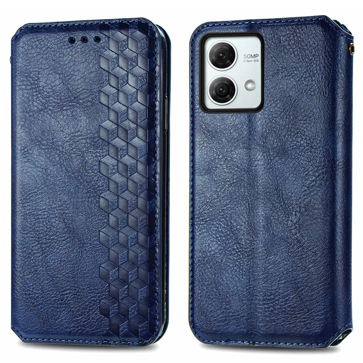 For Motorola Moto G84 5G Case Leather Wallet Cover Mobile Accessories Wholesale Suppliers - Blue