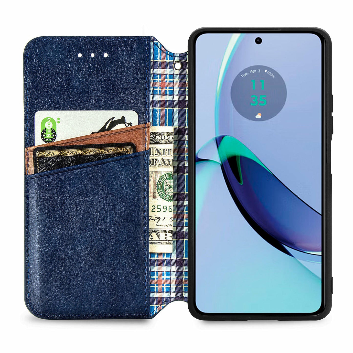 For Motorola Moto G84 5G Case Leather Wallet Cover Mobile Accessories Wholesale Suppliers - Blue