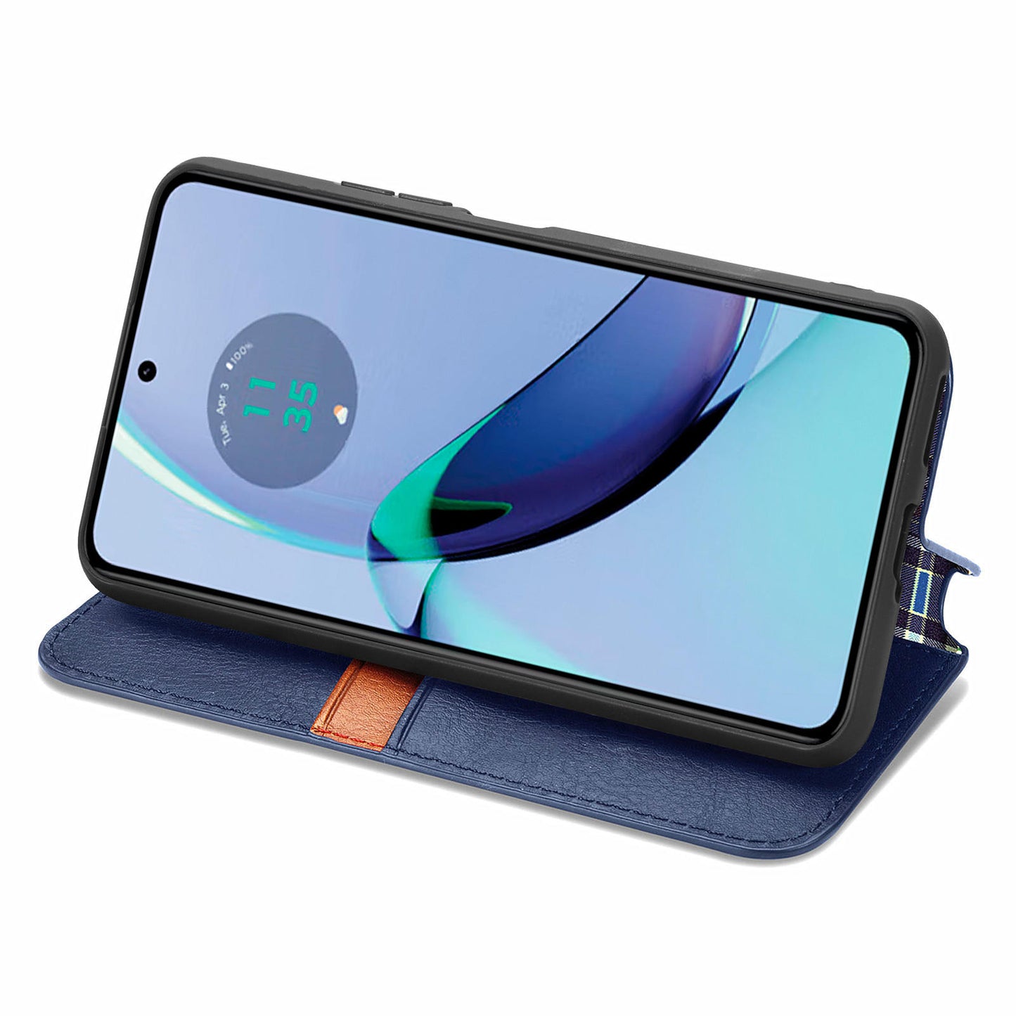 For Motorola Moto G84 5G Case Leather Wallet Cover Mobile Accessories Wholesale Suppliers - Blue