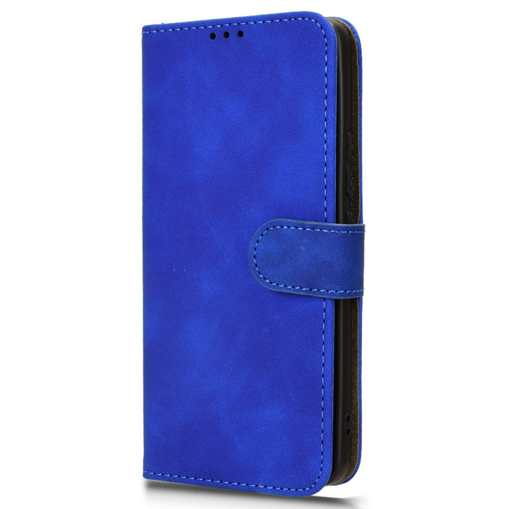 For Xiaomi Redmi Turbo 3 5G Case Skin Touch Feeling Leather Wallet Stand Phone Cover - Blue