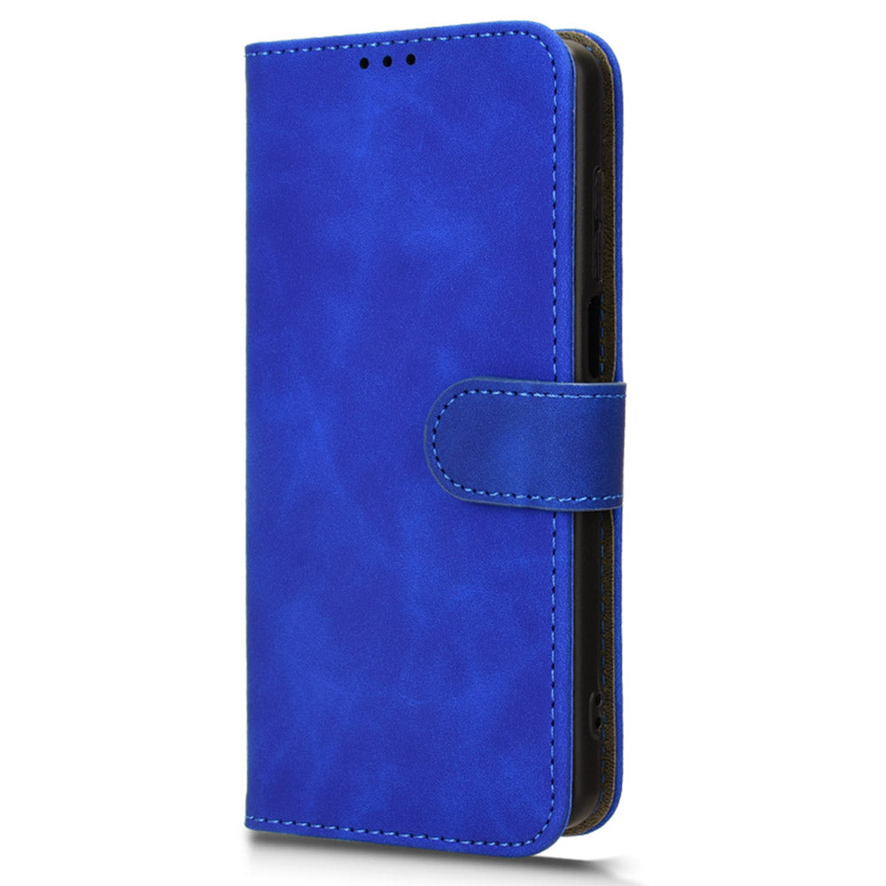 For TCL 501 Leather Case Wallet Skin-touch Phone Cover Mobile Accessories Wholesale - Blue